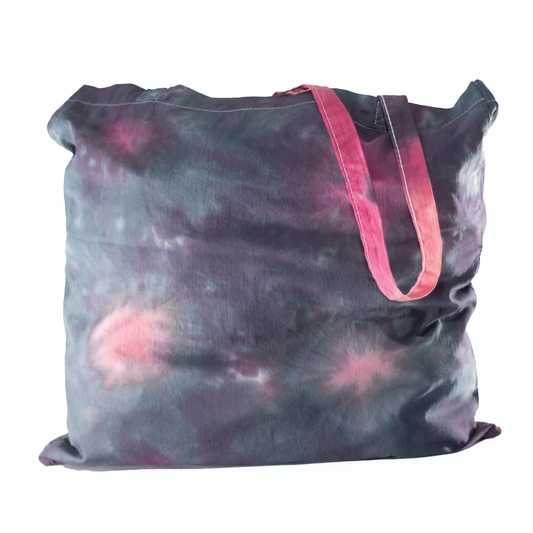 Tie Dye Tote Bag (Black/Purple)