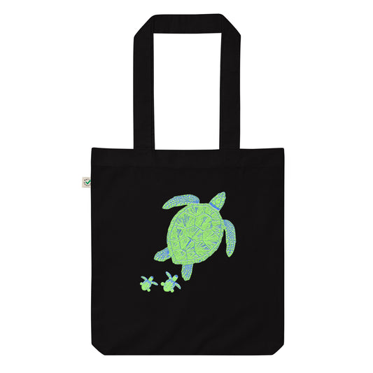 Shell Baby Shopping/Beach Bag (Green/Blue)