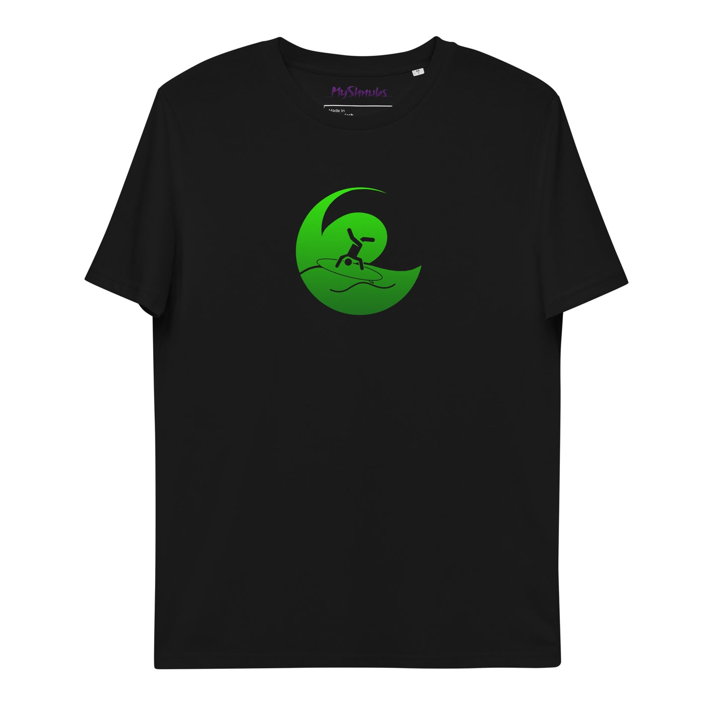 Crescent Curls Unisex Organic Cotton T-Shirt (Green)
