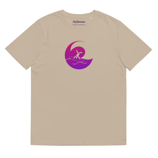 Crescent Curls Unisex Organic Cotton T-Shirt (Purple)