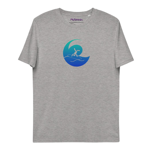 Crescent Curls Unisex Organic Cotton T-Shirt (Blue)